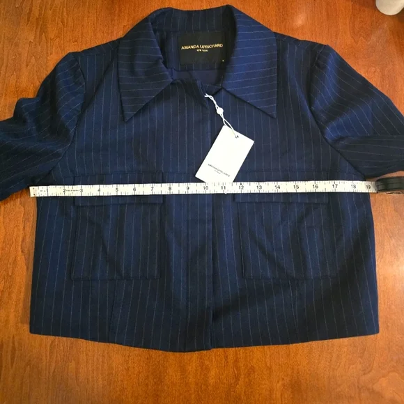 Amanda Uprichard Navy Cropped Jacket | NWT | Size Medium – Msrp $260 - Picture 11 of 16